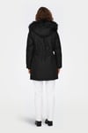 Onliris Regular Fit Çıkarılabilir Kapüşonlu Kadın Parka 15304625 SİYAH-SİYAH