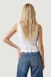 Onlita % 100 Pamuk Regular Fit V Yaka Kadın Yelek 15370277 BEYAZ