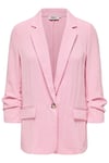 Onlita Regular Fit Kruvaze Yaka Blazer Kadın Ceket 15370275 PEMBE