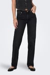 Onljacı Regular Fit Boru Paça Jeans Kadın Kot Pantolon 15301779 SİYAH