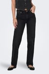 Onljacı Regular Fit Boru Paça Jeans Kadın Kot Pantolon 15301779 SİYAH