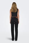 Onljacı Regular Fit Boru Paça Jeans Kadın Kot Pantolon 15301779 SİYAH