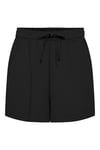 Onljakiri Keten Karışımlı Comfort Fit Belden Bağlamalı Kadın Short 15346498 SİYAH