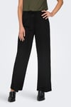 Onljany Regular Fit Yüksek Bel Geniş Paça Kadın Pantolon 15294429 SİYAH