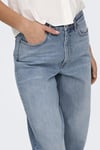 Onljuıcy Streç Pamuklu Mom Fit Yüksek Bel Bol Paça Jeans Kadın Kot Pantolon 15341427 AÇIK MAVİ