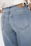 Onljuıcy Streç Pamuklu Mom Fit Yüksek Bel Bol Paça Jeans Kadın Kot Pantolon 15341427 AÇIK MAVİ