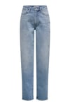 Onljuıcy Streç Pamuklu Mom Fit Yüksek Bel Bol Paça Jeans Kadın Kot Pantolon 15341427 AÇIK MAVİ