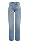 Onljuıcy Streç Pamuklu Mom Fit Yüksek Bel Bol Paça Jeans Kadın Kot Pantolon 15341427 AÇIK MAVİ