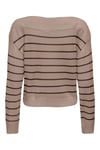 Onlkatia Regular Fit Kayık Yaka Kadın Kazak 15374823 BEJ-KAHVE