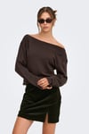 Onlkatia Regular Fit Kayık Yaka Kadın Kazak 15374823 KAHVE