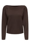Onlkatia Regular Fit Kayık Yaka Kadın Kazak 15374823 KAHVE
