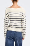 Onlkatia Regular Fit Kayık Yaka Kadın Kazak 15374823 KREM-LACIVERT