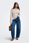 Onlkatia Regular Fit Kayık Yaka Kadın Kazak 15374823 BEJ