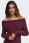 Onlkatia Regular Fit Madonna Yaka Kadın Kazak 15311830 BORDO