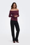 Onlkatia Regular Fit Madonna Yaka Kadın Kazak 15311830 BORDO
