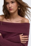 Onlkatia Regular Fit Madonna Yaka Kadın Kazak 15311830 BORDO