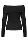 Onlkatia Regular Fit Madonna Yaka Kadın Kazak 15311830 SİYAH