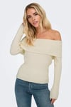 Onlkatia Regular Fit Madonna Yaka Kadın Kazak 15311830 KREM