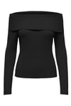 Onlkatia Regular Fit Madonna Yaka Kadın Kazak 15311830 SİYAH