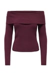 Onlkatia Regular Fit Madonna Yaka Kadın Kazak 15311830 BORDO