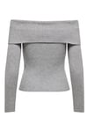 Onlkatia Regular Fit Madonna Yaka Kadın Kazak 15311830 GRİ