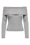 Onlkatia Regular Fit Madonna Yaka Kadın Kazak 15311830 GRİ