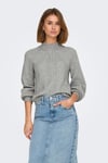 Onlkatia Regular Fit Yarım Balıkçı Yaka Örme Kadın Kazak 15324678 GRİ
