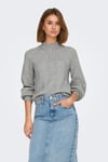 Onlkatia Regular Fit Yarım Balıkçı Yaka Örme Kadın Kazak 15324678 GRİ