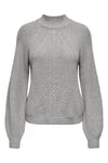 Onlkatia Regular Fit Yarım Balıkçı Yaka Örme Kadın Kazak 15324678 GRİ