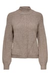 Onlkatia Regular Fit Yarım Balıkçı Yaka Örme Kadın Kazak 15324678 AÇIK KAHVE