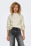 Onlkatia Regular Fit Yarım Balıkçı Yaka Örme Kadın Kazak 15324678 KREM