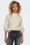 Onlkatia Regular Fit Yarım Balıkçı Yaka Örme Kadın Kazak 15324678 KREM