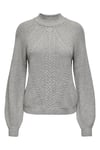 Onlkatia Regular Fit Yarım Balıkçı Yaka Örme Kadın Kazak 15324678 GRİ