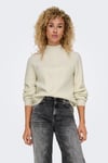 Onlkatia Regular Fit Yarım Balıkçı Yaka Örme Kadın Kazak 15324678 KREM