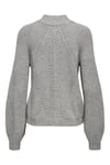 Onlkatia Regular Fit Yarım Balıkçı Yaka Örme Kadın Kazak 15324678 GRİ