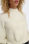 Onlkatia Regular Fit Yarım Balıkçı Yaka Örme Kadın Kazak 15324678 KREM