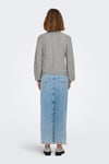 Onlkatia Regular Fit Yarım Balıkçı Yaka Örme Kadın Kazak 15324678 GRİ