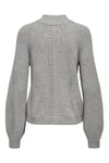 Onlkatia Regular Fit Yarım Balıkçı Yaka Örme Kadın Kazak 15324678 GRİ