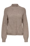 Onlkatia Regular Fit Yarım Balıkçı Yaka Örme Kadın Kazak 15324678 AÇIK KAHVE