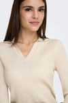 Onlkaya Regular Fit Kadın Polo Yaka T Shirt 15344841 KREM