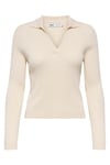 Onlkaya Regular Fit Kadın Polo Yaka T Shirt 15344841 KREM