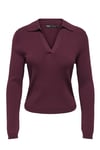 Onlkaya Regular Fit Kadın Polo Yaka T Shirt 15344841 BORDO
