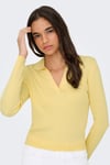Onlkaya Regular Fit Kadın Polo Yaka T Shirt 15344841 SARI