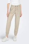 Onlkelda Regular Fit Normal Bel Lastikli Paça Cepli Jogger Kadın Pantolon 15203946 BEJ