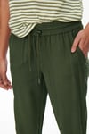 Onlkelda Regular Fit Normal Bel Lastikli Paça Cepli Jogger Kadın Pantolon 15203946 HAKİ