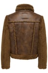 Onllee Regular Fit Dik Yaka Yan Cep Detaylı Kadın Mont 15376750 KAHVE