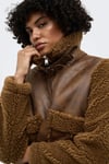 Onllee Regular Fit Dik Yaka Yan Cep Detaylı Kadın Mont 15376750 KAHVE