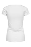 Onllive Pamuklu Regular Fit Bisiklet Yaka Kadın T Shirt 15205059 BEYAZ