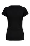 Onllive Pamuklu Regular Fit Bisiklet Yaka Kadın T Shirt 15205059 SİYAH