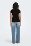 Onllive Pamuklu Regular Fit Bisiklet Yaka Kadın T Shirt 15205059 SİYAH